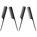 Hairdressing Comb Plastic Pointed-tail Comb Hair Salon Professional Hair Dye Comb High Temperature Anti-static Hair Cutting Comb. 