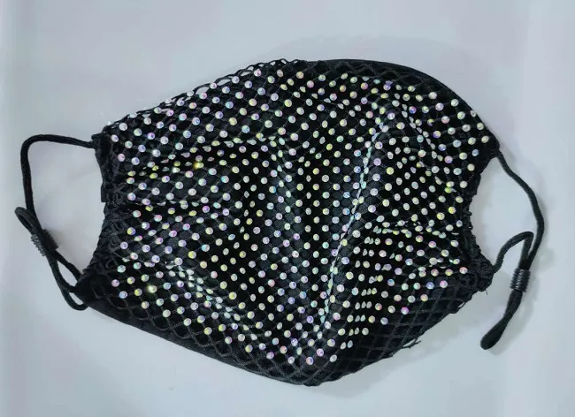 1%20Pc%20Stylish%20Girls%20Rhinestone%20Maskk%20Women%20Diamond%20Crystal%20Decoration%20Jewelry%20Facemaskk%20Fashion%20Sexy%20Glitter%20Mesh%20Net%20Party%20Show%20Mouth%20Maskk%20-%20Image%204
