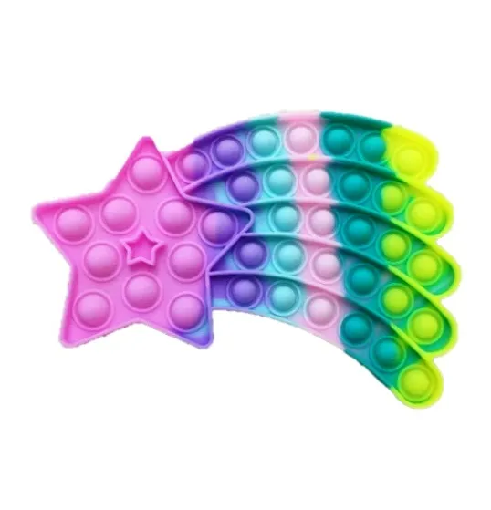 SHOOTING%20STAR%20RAINBOW%20BUBBLE%20POP%20IT%20SENSORY%20FIDGET%20TOY%20Rainbow%20Colors%20Silicone%20Stress%20Reliever%20-%20Image%202