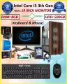 Intel Core i5 3th Generation WITH 19 Inch Monitor RAM 8GB HDD 500GB Graphics 2GB Built in Gaming PC Win 10 – 11, 64 Bit And Keyboard & Mouse Full Desktop Computer Set.