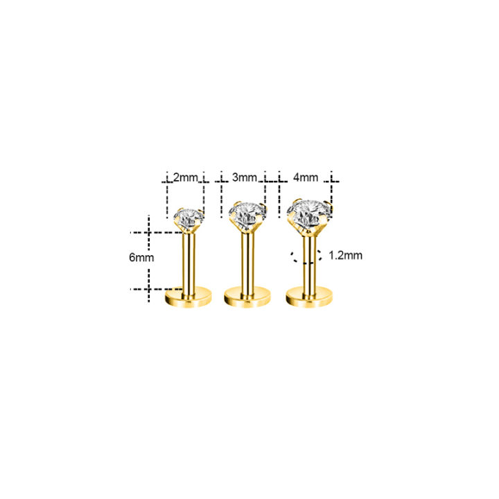 ZS%203PCS/LOT%20Stainless%20Steel%20Tragus%20Earring%20Cartilage%20Gold%20Plated%20Lip%20Ring%20Crystal%20Labret%20Piercing%20Ring%2016G%20Helix%20Women%20Earring%20-%20Image%207
