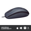 Logitech B100 Wired USB Mouse, 3-Buttons, Optical Tracking, Ambidextrous PC / Mac / Laptop - Black. 