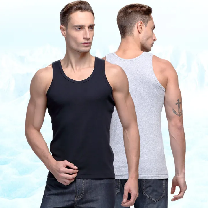 Men's%20Cotton%20Vest%20Men's%20Seamless%20Hurdle%20Sports%20Sweat-Absorbent%20Cotton%20White%20Inner%20Wear%20Summer%20Base%20Undershirt%20-%20Image%202