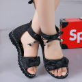 Girls' Sandals Summer 2024 New Fashion Korean Edition Princess Shoes, Big Kids, Little Girls, Soft Sole Children's Roman Shoes.