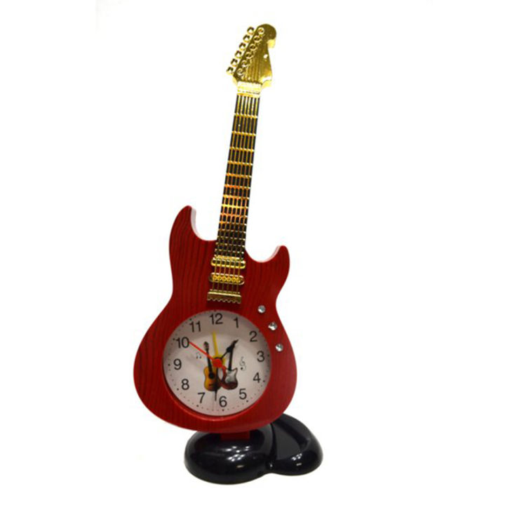 Elegant Guitar -Shaped Alarm Clock - Wall Clock