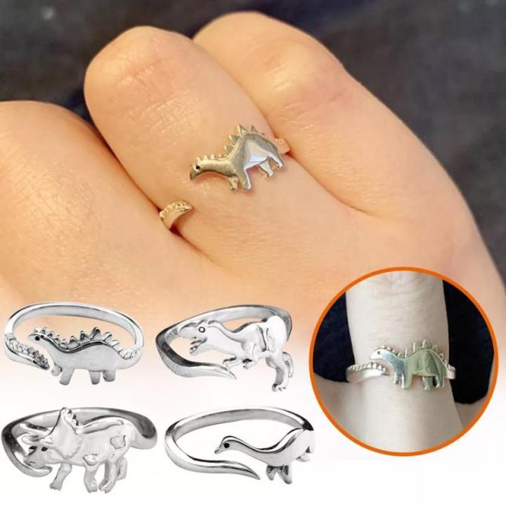 Dinosaur%20Rings%20Long-Necked%20Dragon%20Stegosaurus%20Jewelry%20Toy%20Cute%20Animal%20Open%20Adjustable%20Ring%20Gift%20for%20Women%20Rings%202022%20Trend%20-%20Image%205