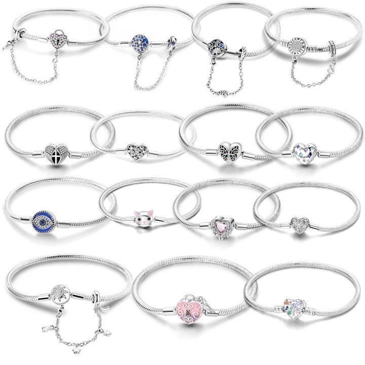Original%20Heart%20Shell%20Butterfly%20Footprint%20Bracelet%20925%20Sterling%20Silver%20Fit%20Brand%20Me%20Charm%20Beads%20Fashion%20Women%20Bracelet%20Jewelry%20-%20Image%204