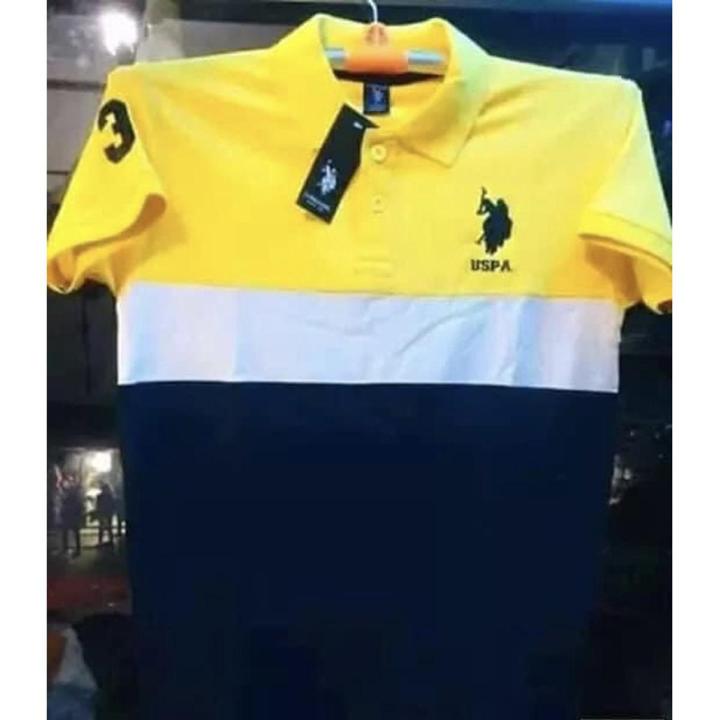 Polo Assn Solid Men Polo Neck T-Shirt