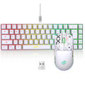 Wired K68 RGB Streamer Mini Gaming Keyboard Membrane Keyboard 2.4G Wireless RGB 3600DPI Mouse for Game/Office spanish Korea. 