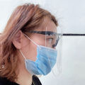1 pieces Face Shield with eyeglass pet Anti-fog and compressive face cover full face shield Sunglasses cover for Adult and kids PC material new lengthened transparent isolation goggles glasses Good effect and easy to use.