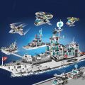 Navy War Chariot Ship Army Boat Plane Model Warships Building Blocks Construction Set for Boys Bricks Toys Christmas Gifts KankongAgu. 