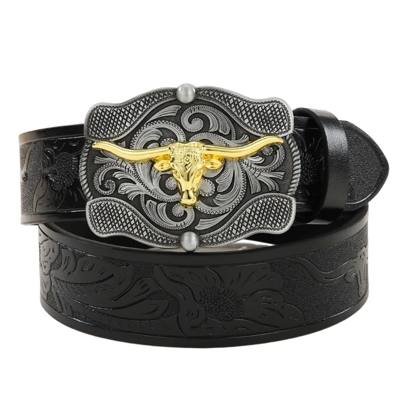 leather belt big cowboy belt