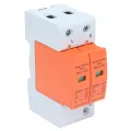 2Pcs SPD Surge Protective Devices Arrester Protector Home Circuit Breaker 2P. 