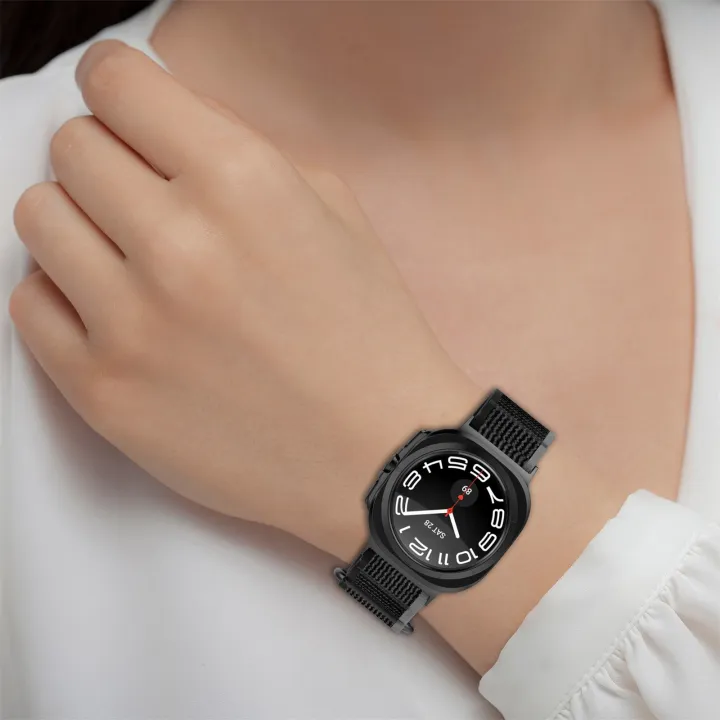 Watch%20Strap%20For%20Samsung%20Galaxy%20Watch%20Ultra%2047mm%20Hook%20and%20Loop%20Fastener%20Loop%20Nylon%20Watch%20Band%20-%20Image%208