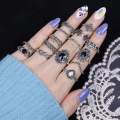 Trendy 15 Pcs/set Ring Set for Women New Collection/ Finger Rings for Girls Simple Stylish -  Fashionable Silver Smart Retro Rings Set Birthday Gift for Women. 