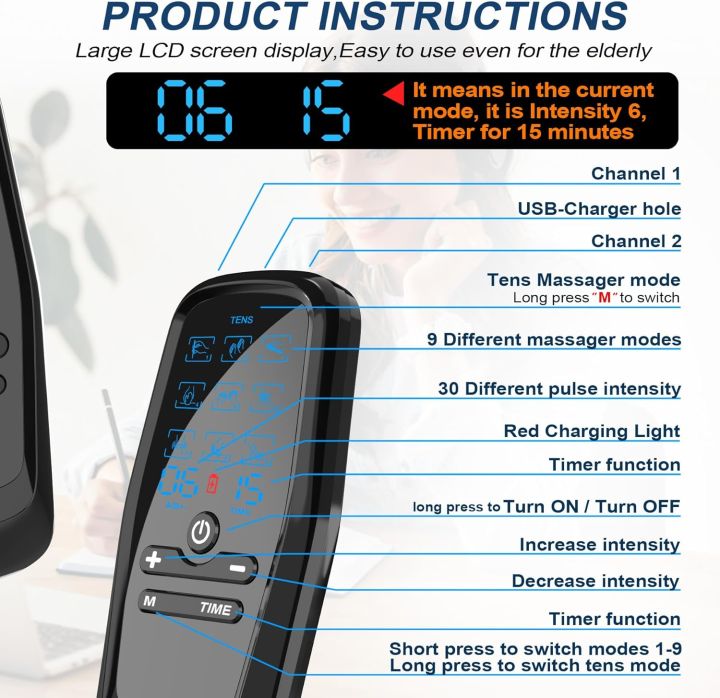 Dual%20Channel%20TENS%20Unit%20for%20Pain%20Relief%20Rechargeable%20Electronic%20Pluse%20Muscle%20Stimulator%20Massager%20Low-Frequency%20Multi-Function%20Physiotherapy%20Instrument%20with%2010pcs%20Electrode%20Pads%20-%20Image%203