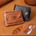 Men Mini Wallet Man Dollar Purse Card Bag Leather Bag Student Zero Wallet Personality Men's Short Wallet Card Holder.