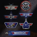 TOP GUN Embroidery Patch on Clothes Hook Loop Appliques Military Tactical Band Patches Aircraft Morale Badges Backpack Stickers. 