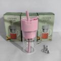 Electric Juicer Mini Portable Blender Fruit Mixers Extractors Multifunction Juice Maker Machine Blender with Straw Pink. 