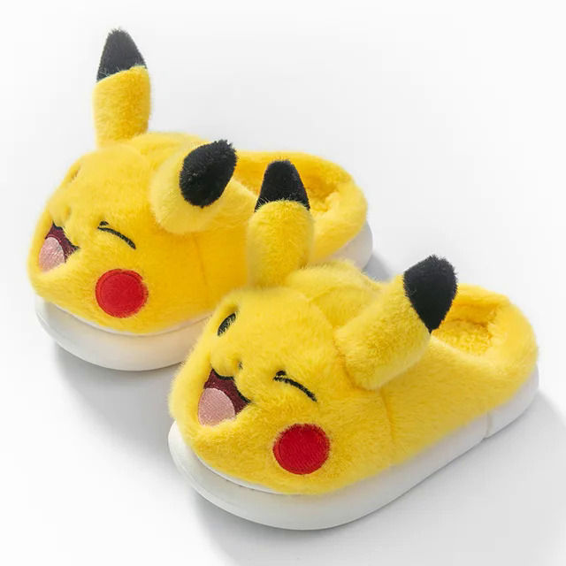 Pokemon%20Pikachu%20Children's%20Cotton%20Slippers%20Boys%20and%20Girls%20Winter%20Home%20Shoes%20Indoor%20Non-slip%20Parent-child%20Bag%20Heel%20Cotton%20Shoes%20-%20Image%207