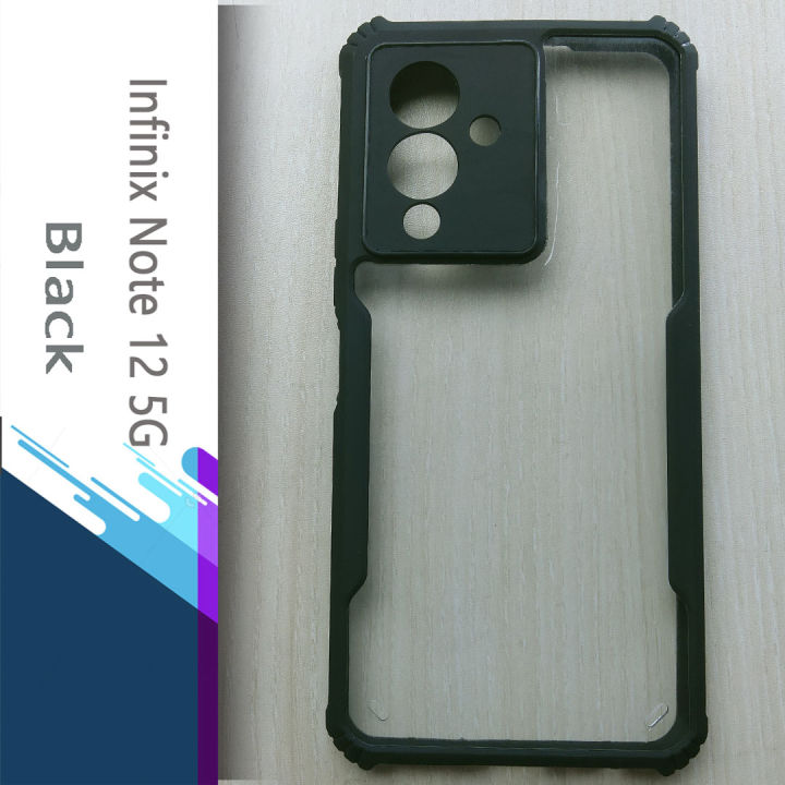 For%20Infinix%20Note%2012%205G%20-%20Transparent%20Silica%20Gel%20Matte%20ShockProof%20Slim%20Thin%20Back%20Cover%20Phone%20Case%20With%20Bumper%20-%20Image%203