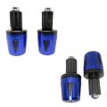 2 pcs universal CNC aluminum handlebar end gutli for motorcycle -Blue. 