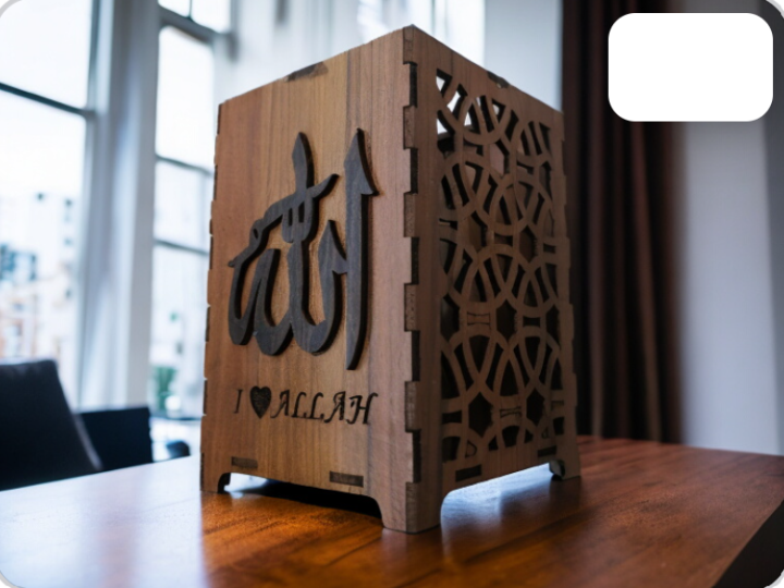 Wooden Board Pen/Pencil Holder For Desk Organizers | Islamic Mind Showpiece. Beautiful Pen/Pencil Holder. Size good quality, Pen Holder Stand.