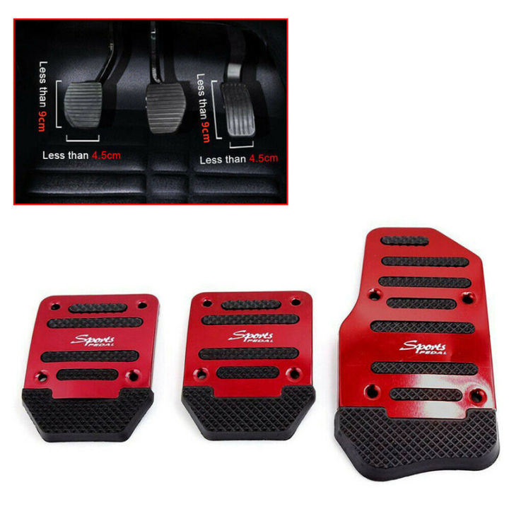 3Pcs%20Red%20Car%20Foot%20Treadle%20Cover%20Pad%20Car%20Pedal%20Cover%20Set%20Auto%20Vehicle%20Non-slip%20Pedal%20Car-styling%20Manual%20Transmission%20Aluminium%20Alloy%20-%20Image%202