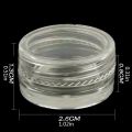 【3C VictoryEagle】MA 12PCS Small Empty Clear Plastic Sample Travel Jar Containers Round Cosmetic Container. 