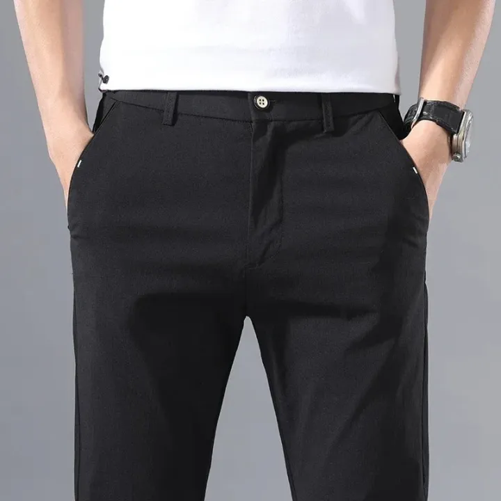 Smart%20Casual%20Pants%20Men%20Classic%20Cotton%20Straight%20Business%20Formal%20Men's%20Summer%20Trousers%20Stretch%20Pant%20Clothing%20Male%20Pantalon%20Hombre%20-%20Image%205