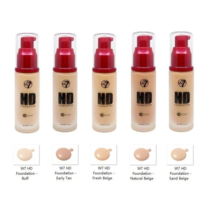 Authentic%20W7%2012%20Hour%20HD%20Foundation%2030mL%20All%20Shades%20(Creme%20Brulee,%20Golden,%20Honey,%20Suede,%20Tan)%20-%20Image%204