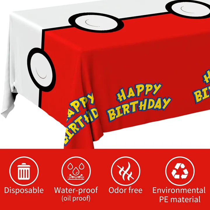 Pokeball%20Tablecloth%20Pokemon%20Pikachu%20Party%20Supplies%20Table%20Cover%20Cups%20Plates%20Baby%20Shower%20Happy%20Birthday%20Decorations%20-%20Image%203