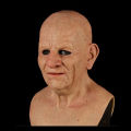 Cosplay Bald Old Man Wrinkle Face Mask Halloween Party Carnival Props.