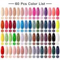 Mtssii 60/40Pcs Gel Nail Polish Set Vernis Semi Permanent UV Gel Varnish for Manicure Set Soak Off Nail Kit Base Top Coat Kits. 