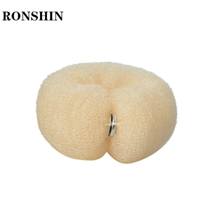 RONSHIN%20Women%20Nylon%20Hair%20Ring%20With%20Buckle%20Solid%20Color%20Long%20Strip%20Shape%20Donut%20Bun%20Hair%20Accessories%20-%20Image%202