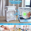 SL Discount shop Air Cooler Fan 3 in 1 Mini Portable Fan Humidifier with 7 Colors LED Light Air Conditioner Cooler Water Cooling.