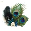 Feather Hair Clip Photo Props Headwear for Wedding Stage Performance Party. 