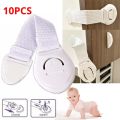 10pcs White Kids Safety Cabinet Lock Baby Proof Security Protector Drawer Door Cabinet Lock Plastic Door Lock. 