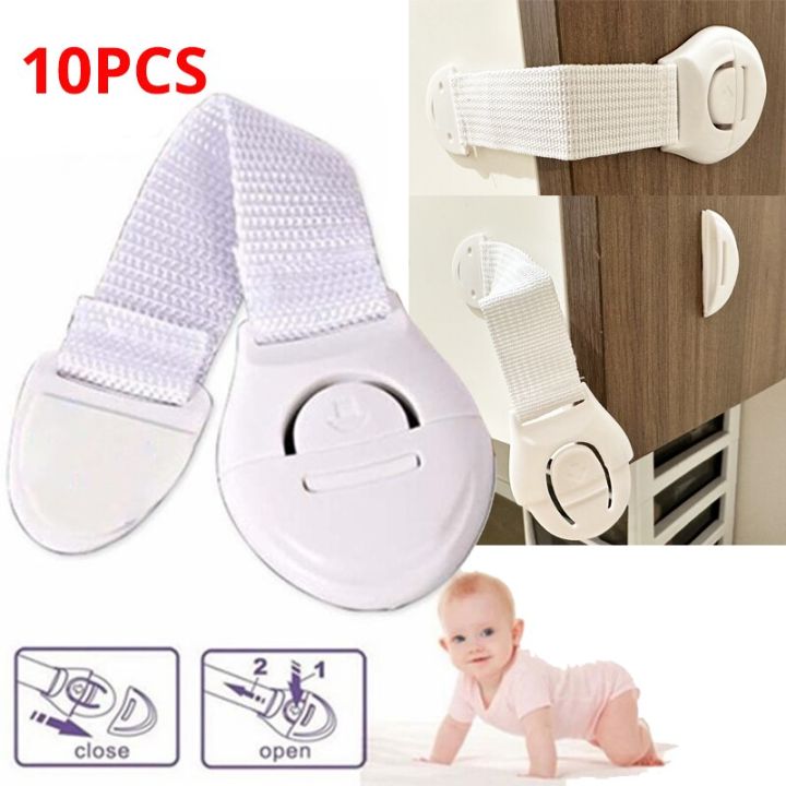 10pcs%20White%20Kids%20Safety%20Cabinet%20Lock%20Baby%20Proof%20Security%20Protector%20Drawer%20Door%20Cabinet%20Lock%20Plastic%20Door%20Lock%20-%20Image%204