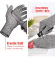 Level 5 Anti-Cut Gloves Safety Cut Proof Stab Resistant Stainless Steel Wire Metal Mesh Gardening Garden Labor Construction Protection Cut-Resistant Gloves.