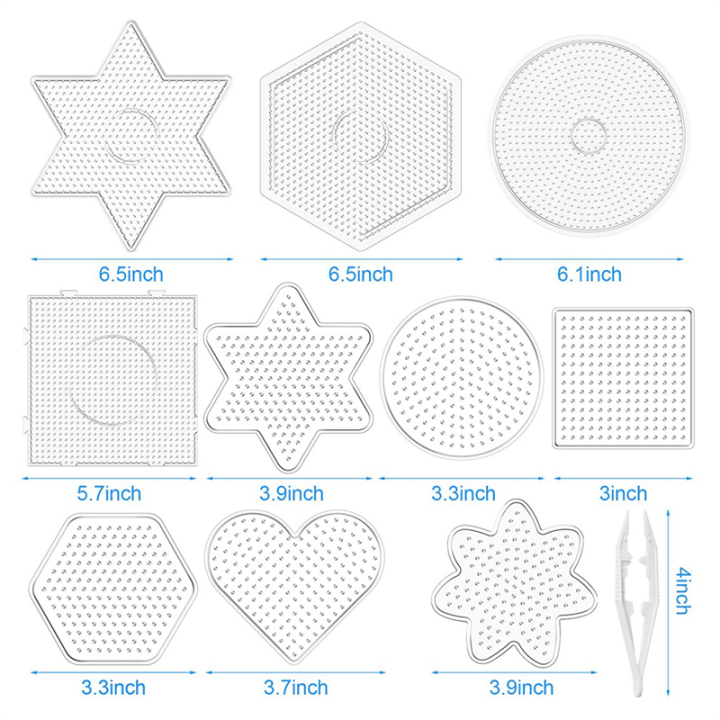 15%20Pcs%205%20mm%20Fuse%20Beads%20Pegboards%20Plastic%20Fuse%20Bead%20Boards%20-%20Image%202