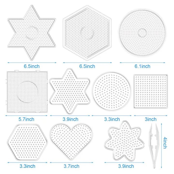 15%20Pcs%205%20mm%20Fuse%20Beads%20Pegboards%20Plastic%20Fuse%20Bead%20Boards%20-%20Image%202