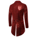 Men’ s Suit, Sequins Turn-Down Collar Long Sleeve Swallow-Tailed Coat for Men, S/M/L/XL/XXL.
