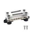 Dual Row Bus Bar Electrical Terminal Junction Box 12V 150A 4 Studs. 