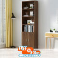 RK Modern Library Book Shelf Standing Display Shelve Rack Engineered Wood Bookcase Bookshelf Showpiece Rack with Storage Cabinet.