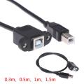 USB 2.0 Type B Male to Type B Female Printer Extension Cable With Panel Mount Creek. 