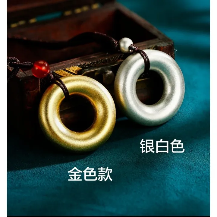 Yongxing%20Silver%20Tower%20999%20Sterling%20Silver%20Peace%20Buckle%20Pendant%20Retro%20Dharma%20Heart%20Sutra%20Pendant%20for%20Men%20and%20Women%20Lovers%20Full%20Silver%20Sweater%20Chain%20-%20Image%206