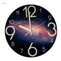 2xModern Luminous Wall Clock Night Light Fluorescent Clocks for Kitchen B.