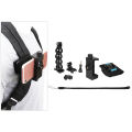 Backpack Shoulder Strap Mount Holder Phone Clamp for Mobile Phones.