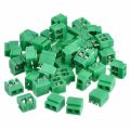 5Pcs- 2Pin GREEN Color KF301-2P 2 Pin Leads PCB Mount Straight Screws Terminal Block Connector 5.08mm Pitch Socket For Cables Connectors - 270317577.